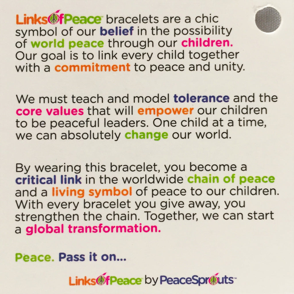 Cord & Chain Peace Bracelet, Women's (Available in 3 colors)