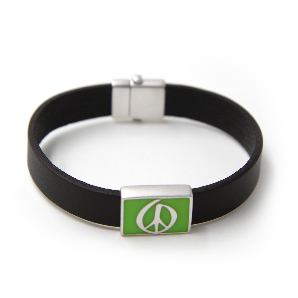 Leather Peace Bracelet, Unisex