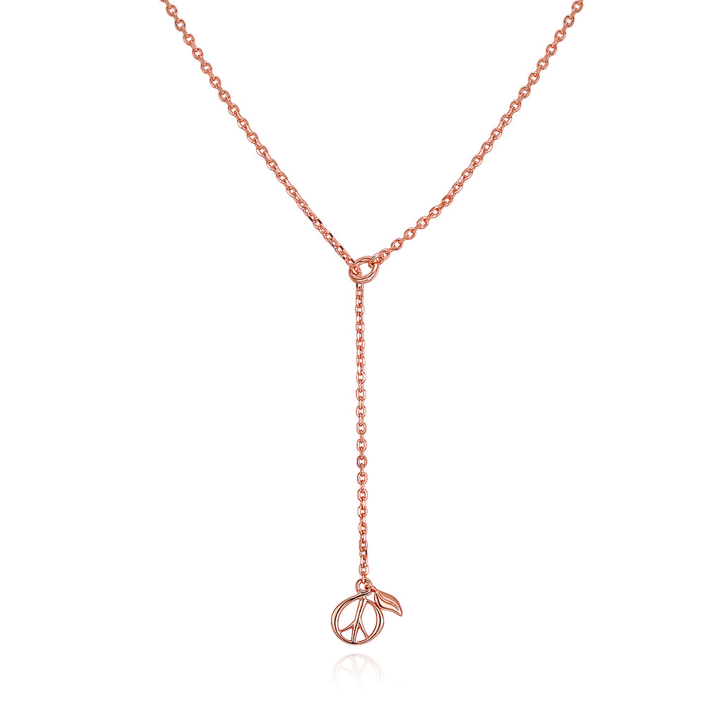 Lariat Necklace, Rose Gold